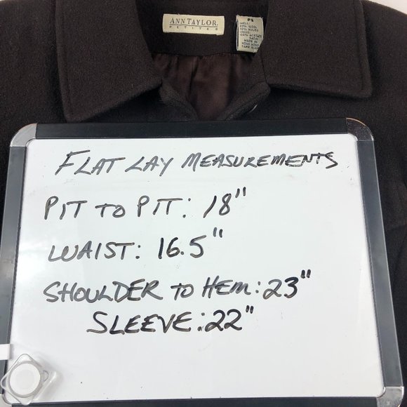 Ann Taylor Vintage Petites Brown Wool Blazer Academia Office Quiet Luxury - Picture 11 of 12